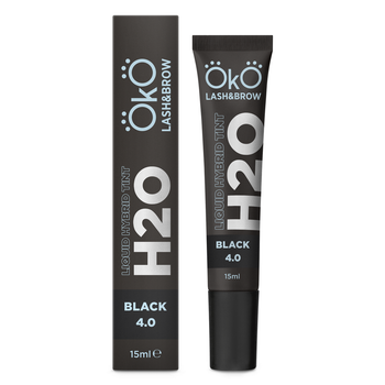 Фарба для брів та вій OKO Liquid Hybrid Tint H20 Black 4.0 15 мл