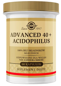Suplement diety Solgar Acidophilus 40+ Advanced 60 kapsułek roślinnych (0033984007772)