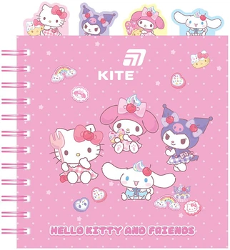 Блокнот с разделителями на спирали Kite Hello Kitty 80 листов Клетка (HK26-278)