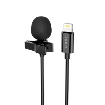 Мікрофон Петлічний HOCO L14 iP Lavalier microphone Lightning/2m. Black