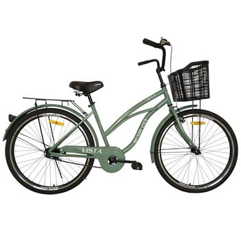 Велосипед SPARK CITY VISTA 26 ``ст17 жв з оливковим кошиком