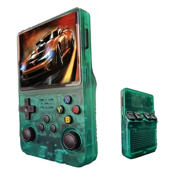 Портативна ігрова консоль R36S Retro Handheld Game Console 64Gb, Зелена