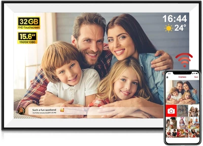 Цифровая фоторамка 15.6" WiFi Photo Frame - с FHD 1080p сенсорным дисплеем и памятью 32Гб