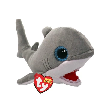 Мягкая игрушка TY Beanie Babies акула Finnegan, высота 15 см 37376