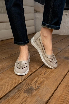 Туфлі DJUS SHOES натуральна шкіра та замша 40 розмір (26,3 см.) 345.252 Срібло