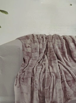 Плед флисовый полуторный Flannel Blanket 150*200 Капучино