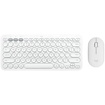 Комплект (клавіатура + миша) Logitech Pebble 2 Combo Білий Wireless (920-012240)