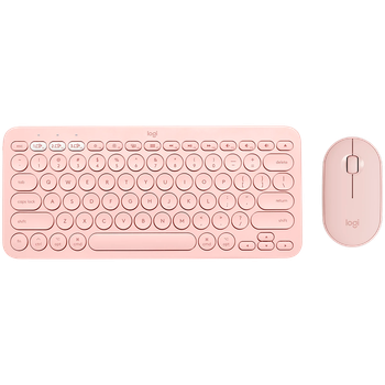 Комплект (клавіатура + миша) Logitech Pebble 2 Combo Рожевий Wireless (920-012241)