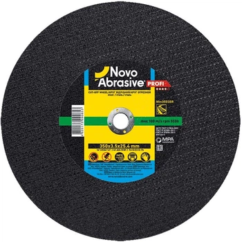 Диск отрезной 350х3,5х25,4 по рельсу Profi Novoabrasive (017181)