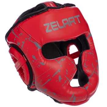 Шолом боксерський Zelart BO-0394 червоний, розмір S, обхват голови 50-54 см