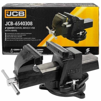Лещата сталеві поворотні з ковадлом 8"- 200 мм | 58992 | JCB