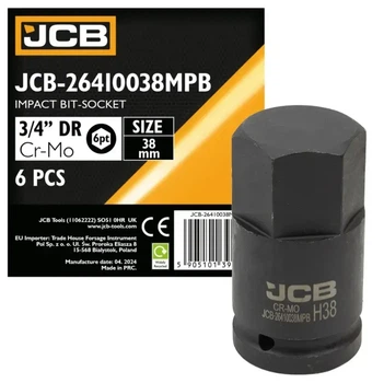 Головка ударна 3/4" HEX 38 мм JCB-26410038MPB