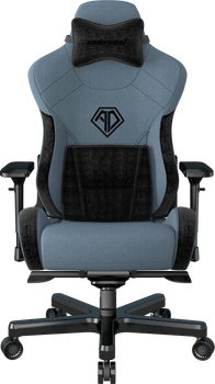 Крісло геймерське ігрове Anda Seat T-Pro 2 Size XL до 180 кг Linen Fabric Blue/Black (AD12XLLA-01-SB-F)