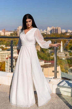 Вечернее платье шифон блеск макси 25081 Молочное XL