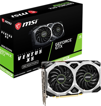 Відеокарта GeForce GTX 1660 Super 6GB MSI Ventus XS OC (GTX 1660 Super Ventus XS OC) Б/В