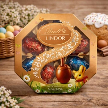Подарочный набор шоколадных яиц Lindt Lindor 288 гр