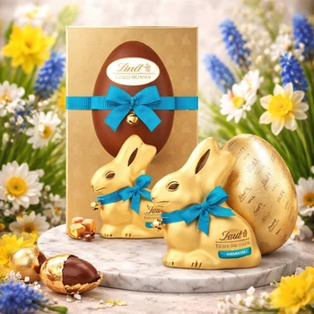 Пасхальное яйцо Lindt Gold bunny соленая карамель 195г.