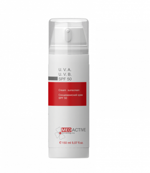 Medactive (Медактив) - Солнцезащитный крем SPF 50 U.V.A./U.V.B. для лица и шеи 150 мл