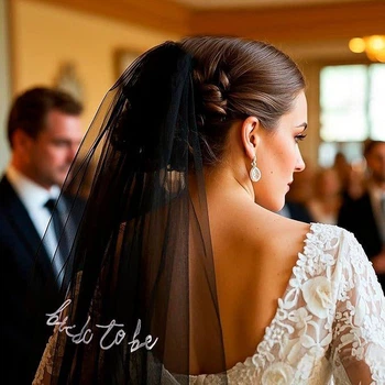 Фата для дівич-вечора Bride to be на шпильці коротка Honey Fashion Accessories One Size чорний (17-14)