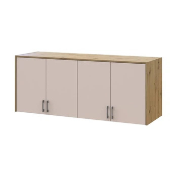 Антресоль высокая Doros Ронди Дуб Артизан/Кашемир 4 ДСП 160х52х65 (DRS-011910)