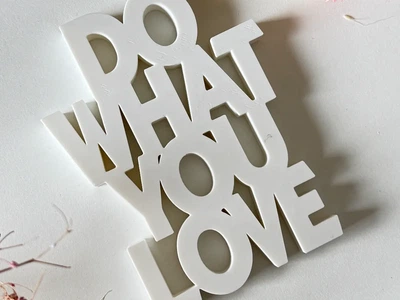 Об'ємний надпис-мотиватор для декору інтер'єру do what you love. Aivory