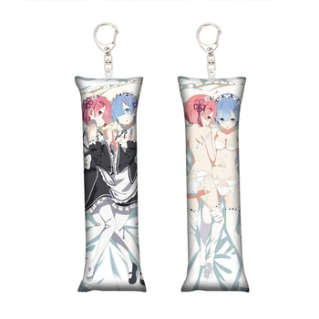Мягкий брелок-дакимакура Re:Zero Rem and Ram 15 см, текстильный (8C531AF08153)