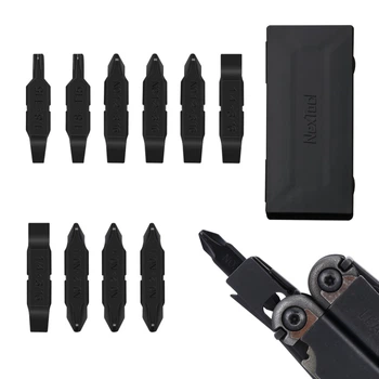 Набір біт NexTool Bit Kit AS2 для Flagship Captain Pocket Tool 10 шт S2 сталь у кейсі Black (NE20359)