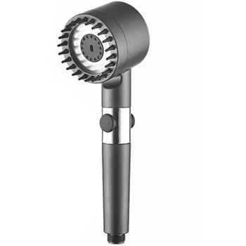 Душевая лейка TURBOCHARGED SHOWER HEAD массажная функция, вращение 360°, чёрная