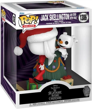 Фігурка Джек Скеллінгтон та Зеро біля дерева — Funko Pop! DELUXE: THE NIGHTMARE BEFORE CHRISTMAS 30th — JACK SKELLINGTON & ZERO WITH TREE #1386