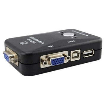KVM переключатель F&D 2 порта VGA USB F D Черный 510221 03 AT3