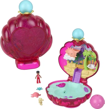 Ігровий набір Polly Pocket Морська мушля з мікролялькою та океанічним улюбленцем