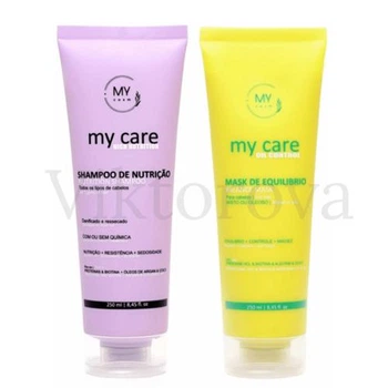 Набір для живлення та відновлення волосся My Cosm: Шампунь My Cosm My Care High Nutrition 250 мл + Маска My Cosm My Care Oil Control 250 мл