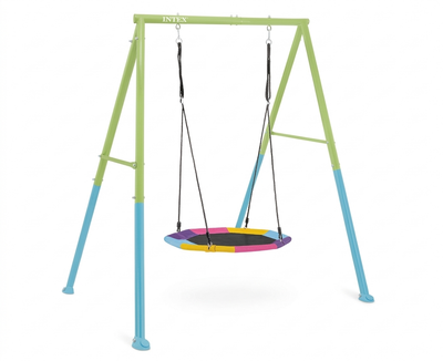 Детские качели Intex 44111 "Гнездо Аиста" 201х235x200 см для детей 3–10 лет для активных игр на улице (IND-44111)
