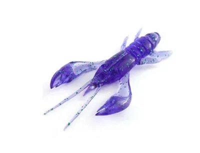 Силиконовая приманка Fishup Real Craw 2" (7pcs.), #060 - Dark Violet/Peacock & Silver,10011132
