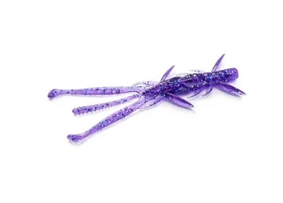Силиконовая приманка Fishup Shrimp 3" (9pcs.), #060 - Dark Violet/Peacock & Silver,10065132