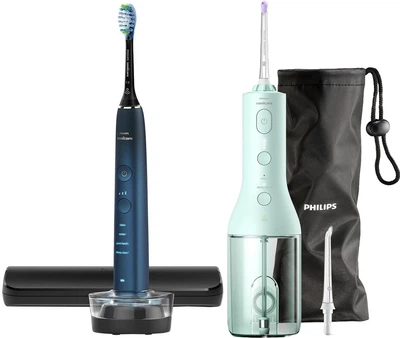 Набір Philips Sonicare Електрична зубна щітка HX9911/88 Diamond Clean 9000 + Іригатор HX3826/24 Power Flosser 3000