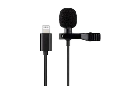 Микрофон петличный нагрудный Lavalier JH-041 Lightning (1.4 м, черный)