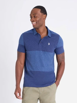 Поло довге чоловіче U.S. Polo Assn 11P0125-1W00A(Rinse Blue Heather) M Синє (786662543887)