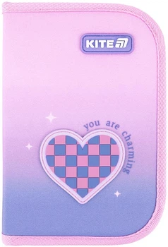 Пенал шкільний Kite Charming 1 відділення 20.5х14х4 см Рожевий (K26-621-1)