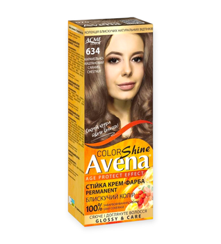 Стойкая крем-краска для волос Acme Color Avena Gloss Color 634 Карамельно-каштановый 133 мл