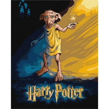 Картина по номерам Идейка Harry Potter Постер с Добби 40х50 см Разноцветная на подрамнике с нейлоновыми кистями и акриловыми красками