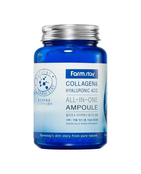 Ампульна сироватка з колагеном та гіалуроновою кислотою Farm Stay Collagen & Hyaluronic Acid All-In-One Ampoule