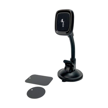 Держатель для телефона в авто Holder 4you GL3 Black (гибкая метал ножка, присоска, сильный магнит 360°)