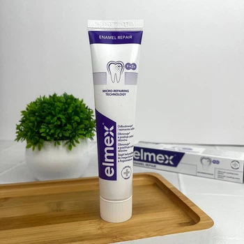 Зубна паста Elmex Enamel Repair з фтором 1450 ppm і цинком 75 мл — для відновлення та зміцнення емалі