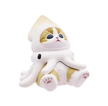Колекційна фігурка Mofusand Marine Life Meow Sitting Pose Aquarium Cat Blind Box від японського бренду Kitan Club Мофусанд Sea Кальмар