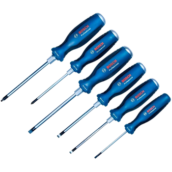 Набір викруток Bosch Professional SL/PH міцний стрижень 6 шт Синій