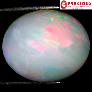 Эфиопский опал кабошон 7.86 Cts 15 x 13 mm Сертификат (28963)