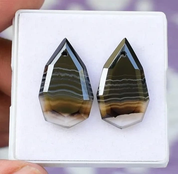 Натуральный агат пара 16 Ct 24 x 13 мм (093221)