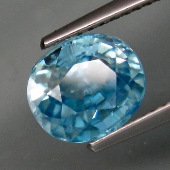 Голубой циркон 3.50Ct. 8.6 X 7.4 X 5.0 Mm (6965454)