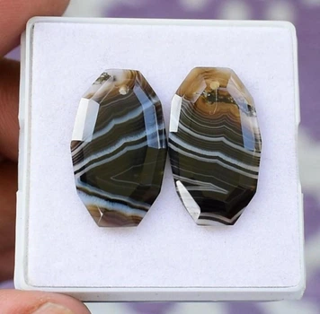 Натуральный агат пара 13 Ct 23 x 14 мм (09320)